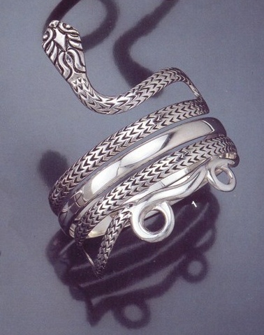 forearm 1_greek_jewelry_shop_vaphiadis_jewellery_vividly_carved_ancient_snake_bracelet