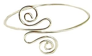 forearm bracelet-spiral-silver-upper-arm-OM-ARB02