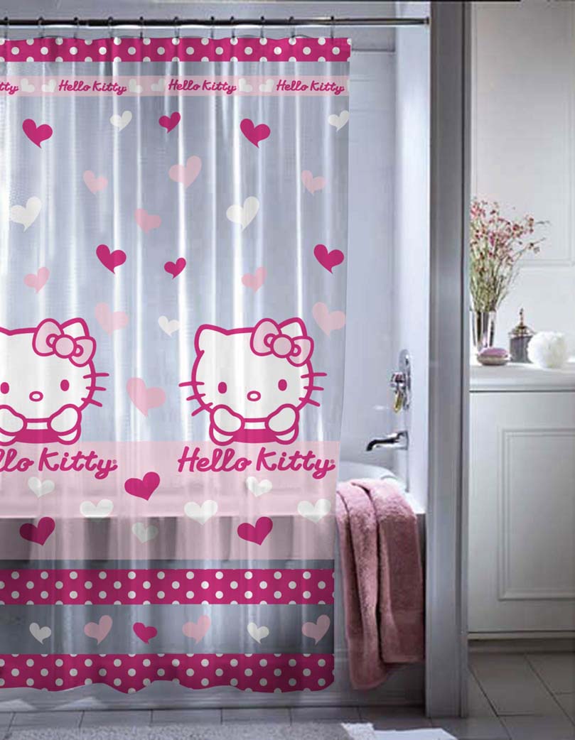 hello-kitty-PVC Fabulous And Stunning Colorful Bathrooms to Renew Yours
