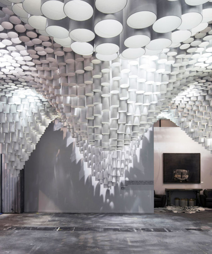 Awesome and Dazzling Suspended Ceiling Decorations 10 1-paper-chandeliers-by-cristina-parreno-at-arco-madrid-2013