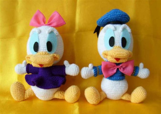 Adorable-Donald-Duck-and-Daisy-Duck-Doll-Adorable-Handmade-Crochet-Doll-Toys