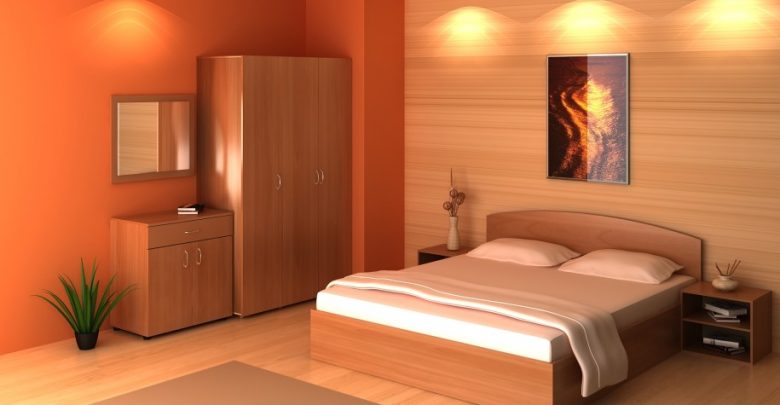 Attractive Storage Ideas for Modern Bedrooms Extraordinary Bedroom Decor With Wooden Floor And Wooden Storage Furniture Fabulous Orange Bedroom Decorating Ideas and Designs - bedrooms 3