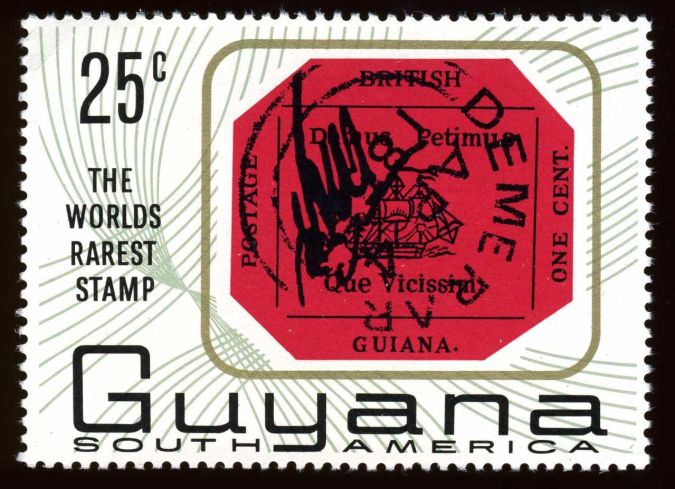 Top 10 Most Expensive Stamps in the World 8 British Guiana One Cent Black on Magenta