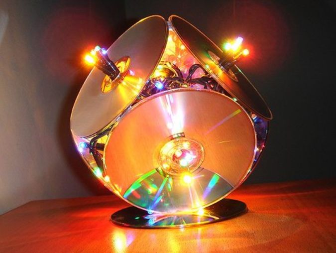 CD lamp handmade-christmas-gift-ideas