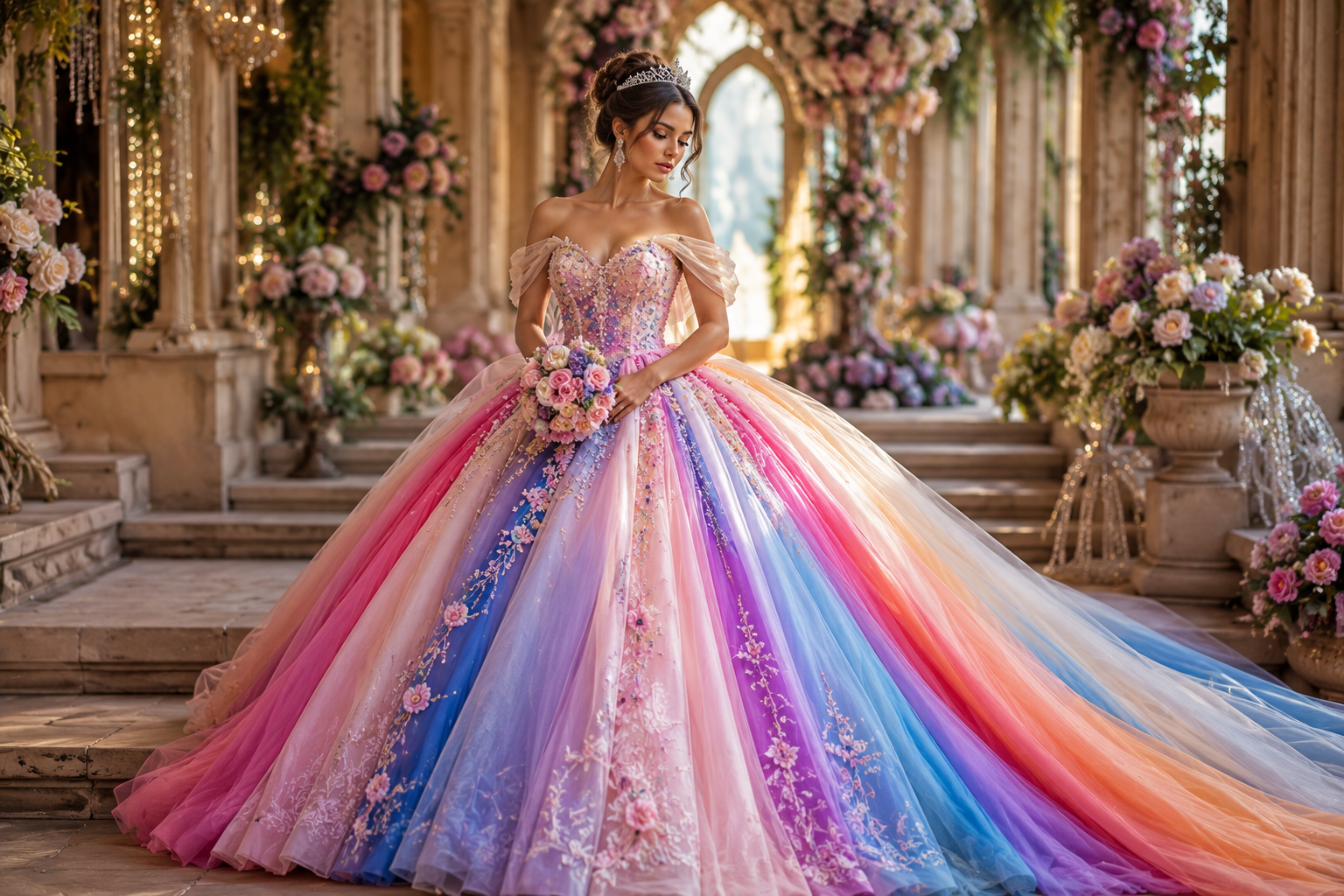 17 Breathtaking Wedding Dresses to Look like a real princess 20 Colorful Princess Wedding Dress for a Bold Fairytale Statement 17 Breathtaking Wedding Dresses to Look like a real princess - 20 wedding dresses