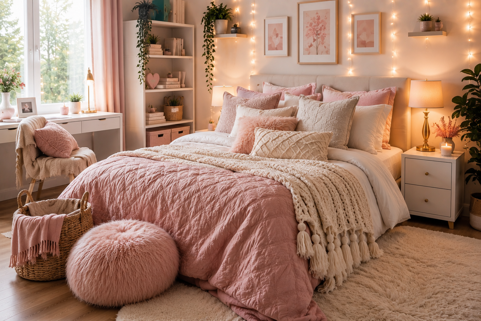 Cozy Bedding and Textile Ideas Girls’ Bedroom Decoration Ideas and Tips - 8