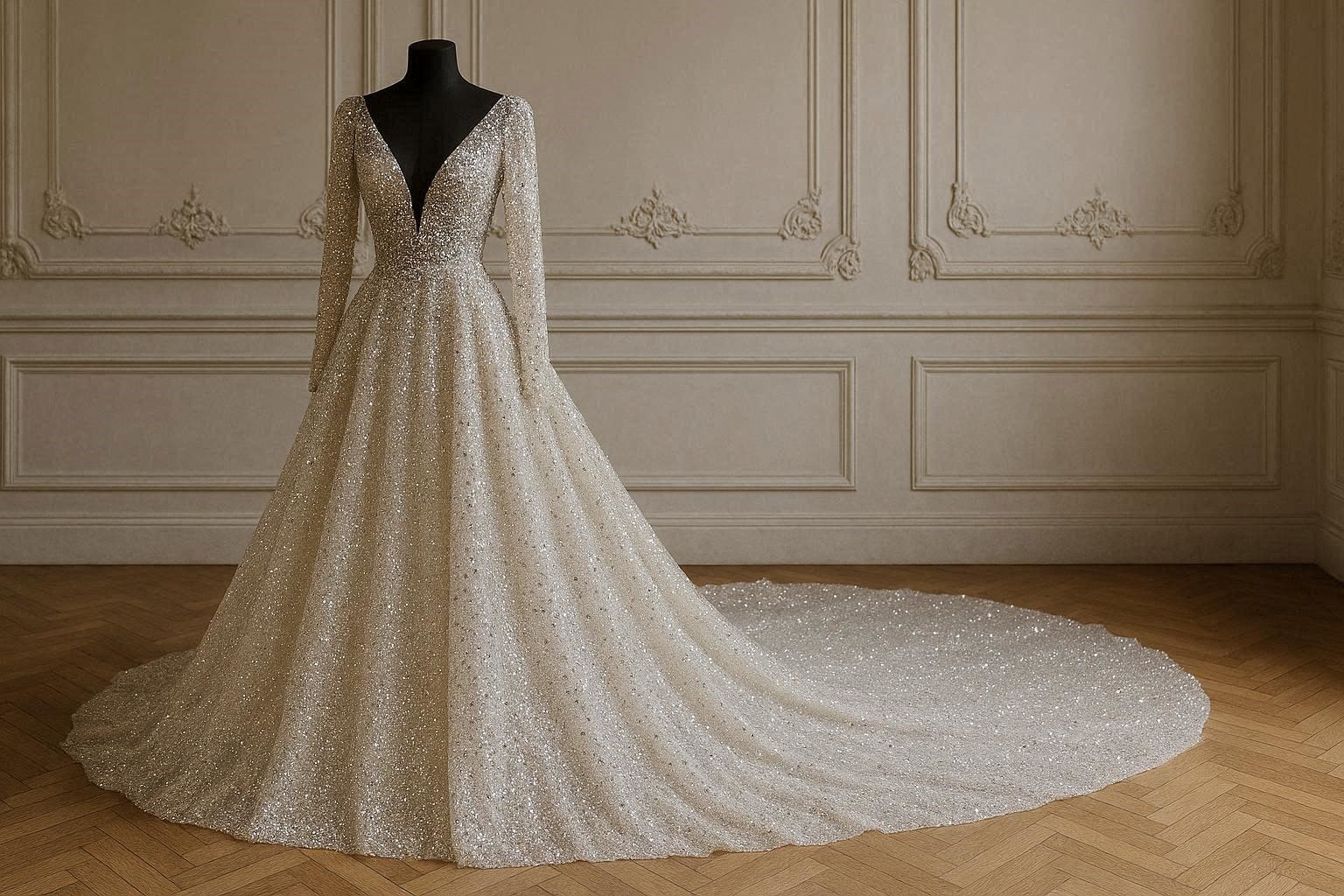 17 Breathtaking Wedding Dresses to Look like a real princess 7 Crystal Embellished Wedding Gown for a Sparkling Royal Appearance 17 Breathtaking Wedding Dresses to Look like a real princess - 7 wedding dresses