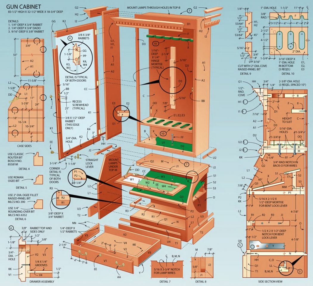 Display-Case-Exploded-View cabinet