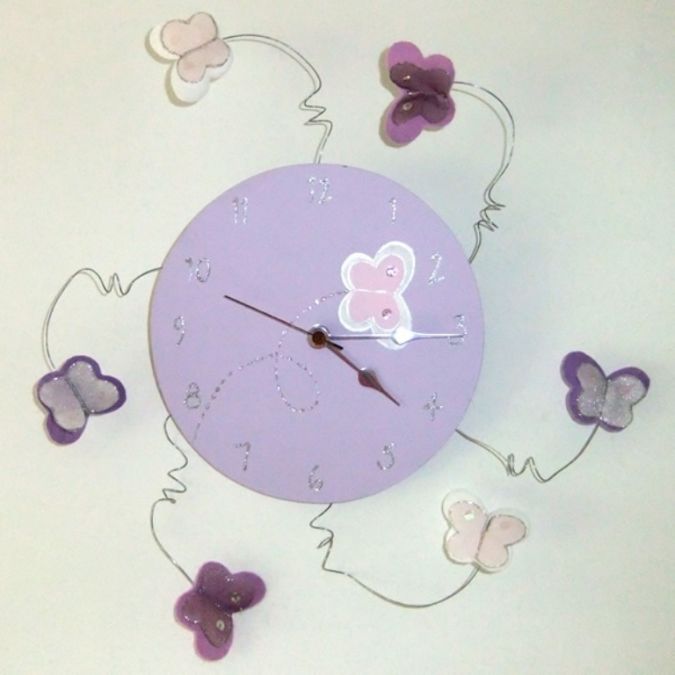 Handmade_Childrens_Clock_Butterfly 23 Most Creative Handmade Gift Ideas