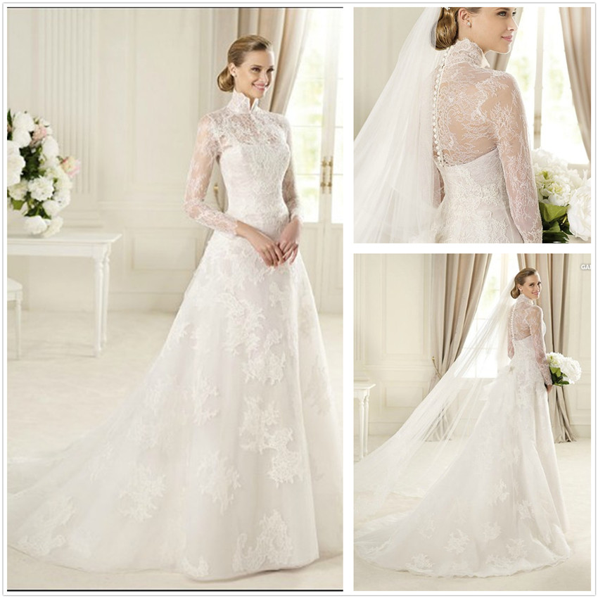 Long-Sleeve-Wedding-Gowns-XZ677- 70 Breathtaking Wedding Dresses to Look like a real princess