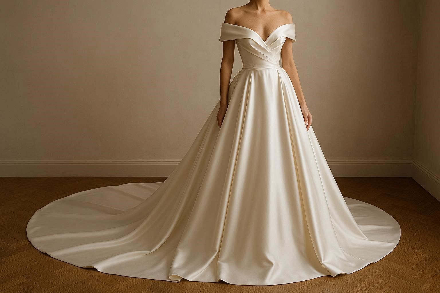 17 Breathtaking Wedding Dresses to Look like a real princess 19 Luxury Satin Princess Wedding Dress With Smooth Elegant Draping 17 Breathtaking Wedding Dresses to Look like a real princess - 19 wedding dresses