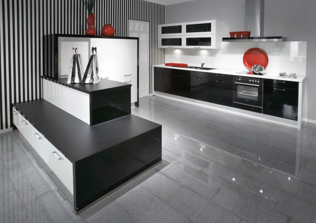 Primo Black High Gloss Kitchen Design
