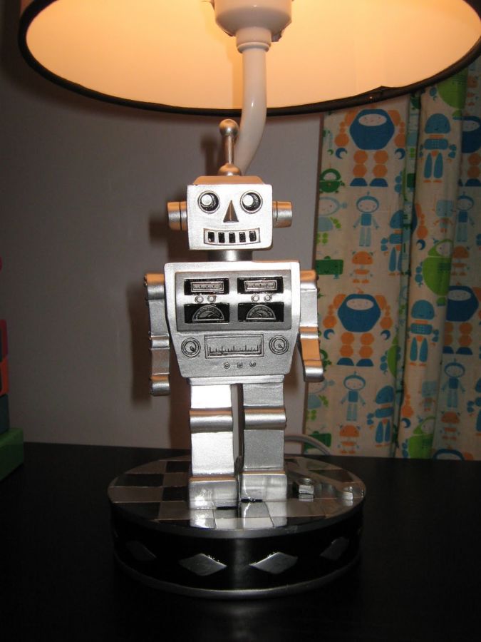 RobotNursery8 35 Amazing Robo Lamps for Your Children's Room