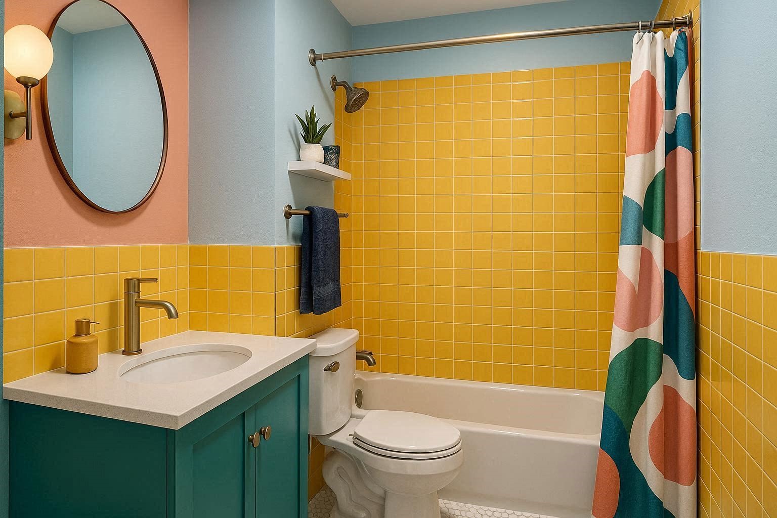 Small Colorful Bathroom Ideas That Feel Spacious 1 Fabulous And Stunning Colorful Bathrooms to Renew Yours - 15 colorful bathrooms