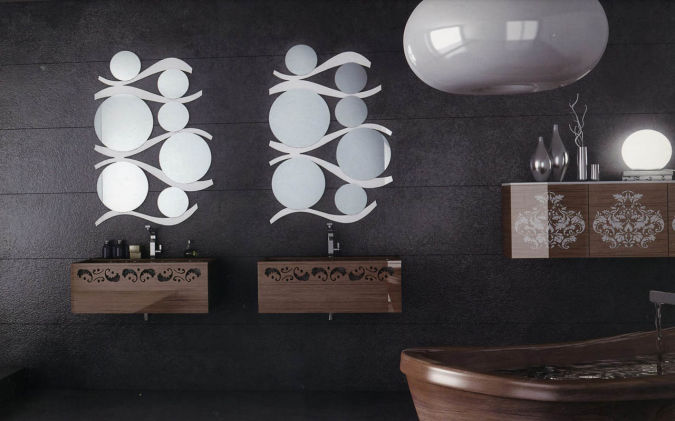 Wall-decoration-wooden-bathroom-design-photo-gallery-contemporary-wall