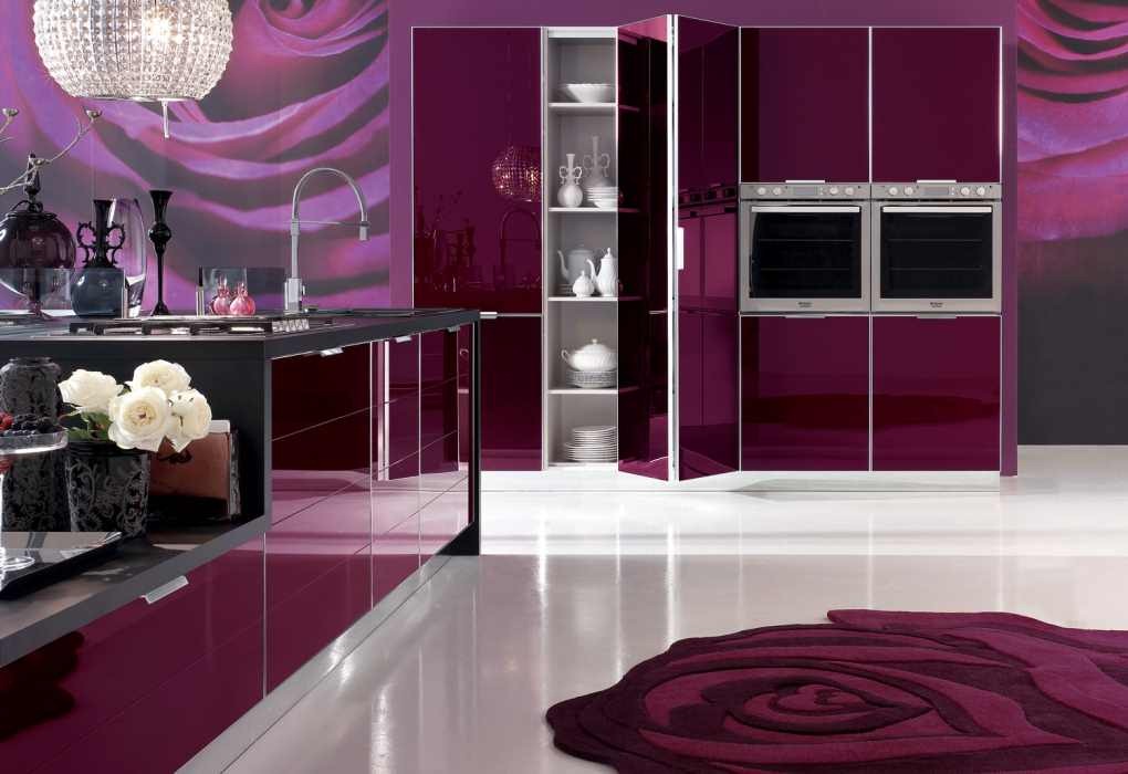 amazing-kitchen-purple-color-trends Frugal And Stunning kitchen decoration ideas
