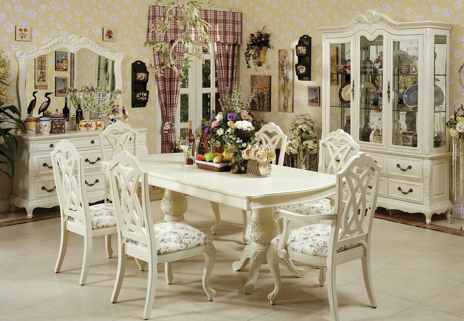breathtaking white dining room furniture set