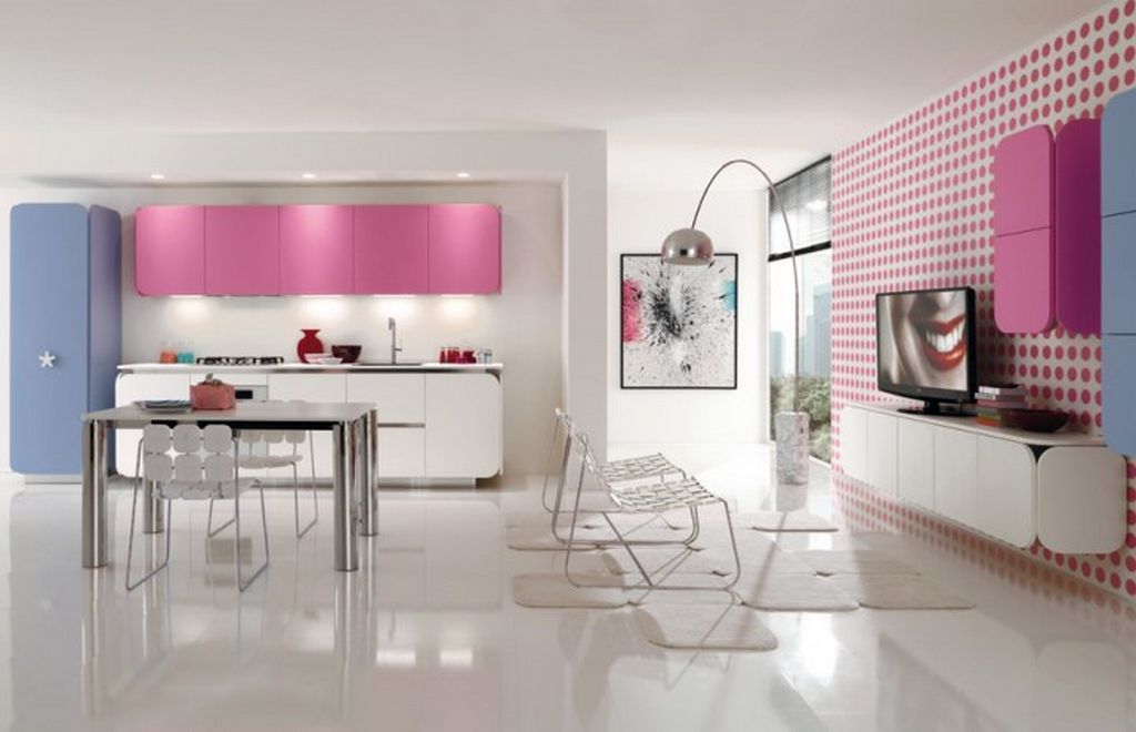 contemporary bright creativity kitchen colorful and fresh design