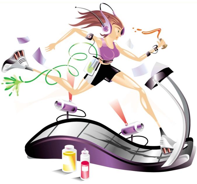 Runner treadmill ILLUS
