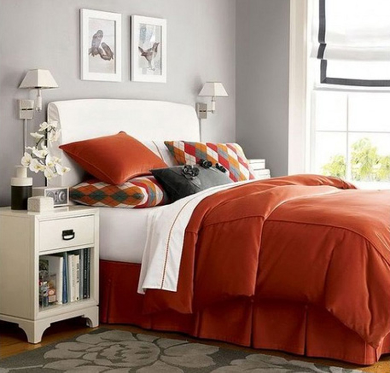 inspirational-orange-bedroom-decor Fabulous Orange Bedroom Decorating Ideas and Designs