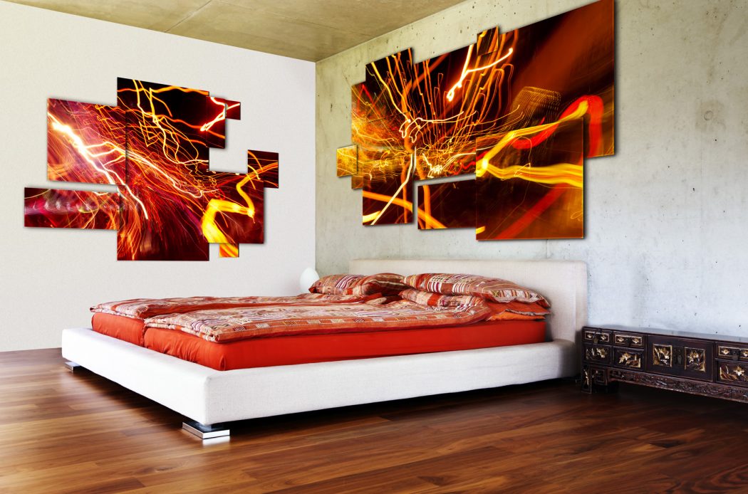 Fabulous Orange Bedroom Decorating Ideas and Designs 15 low_bed_concrete_wall