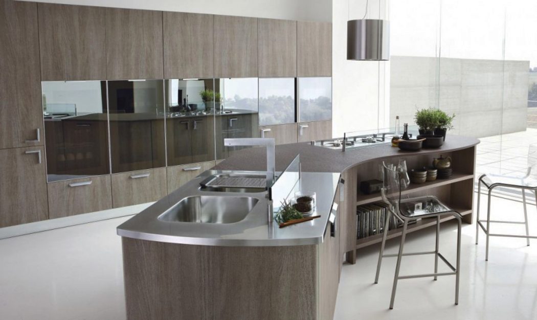 metal-top-design-of-Italian-kitchen-design