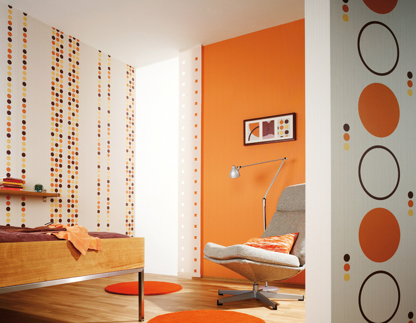 orange-and-white Fabulous Orange Bedroom Decorating Ideas and Designs