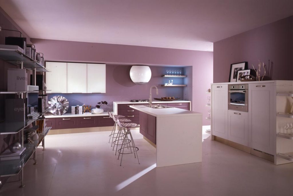 purple kitchens modern violet and pink kitchen by cucine lube