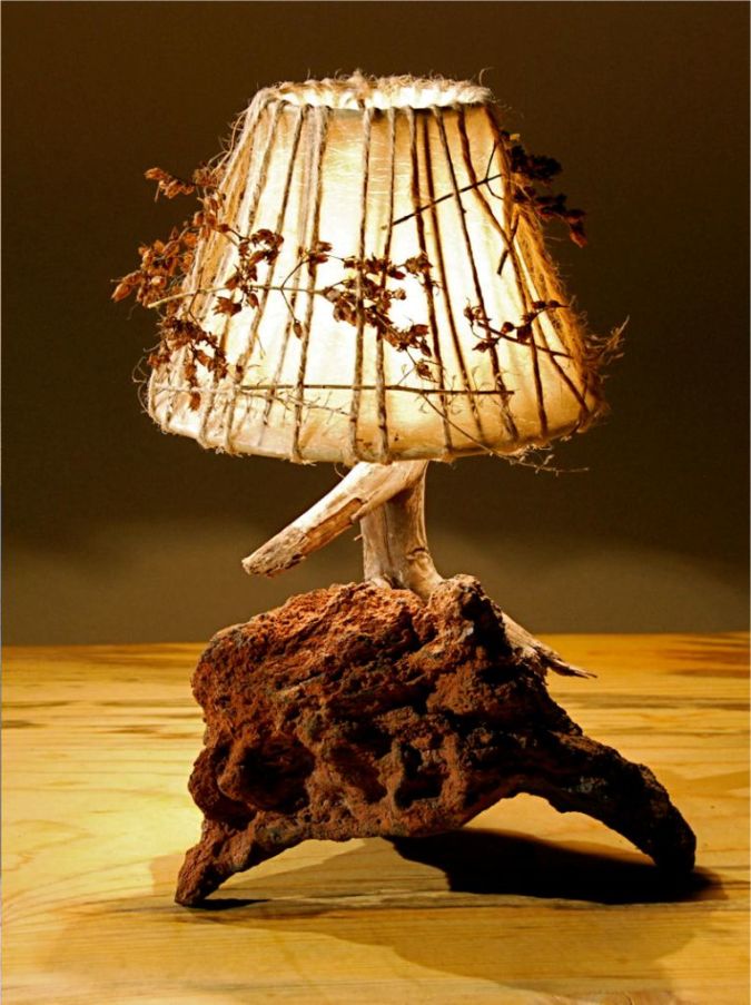 rustic_lamp_hand_made_lampshade
