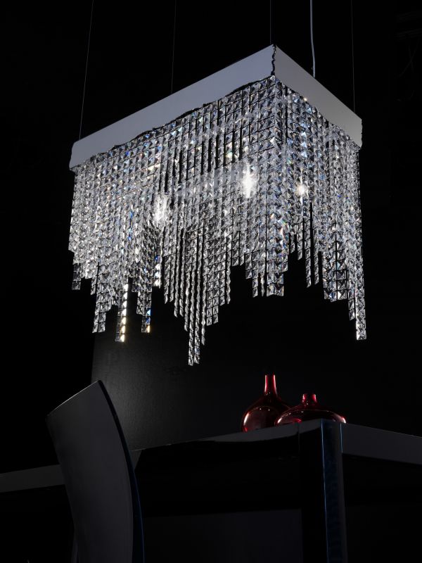 small-crystals Awesome and Dazzling Suspended Ceiling Decorations