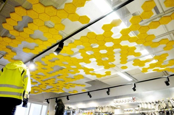suspended-ceiling-tile-made-by-recycled-materials Awesome and Dazzling Suspended Ceiling Decorations