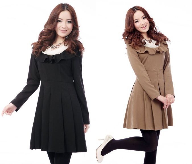 2012-autumn-slim-formal-brief-sweet-ruffle-collar-long-sleeve-dress-lady-s-fashion-dress-women Most Popular Formal Clothes For Women