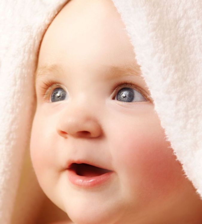 Baby Picture Baby Boy Face With His Towel