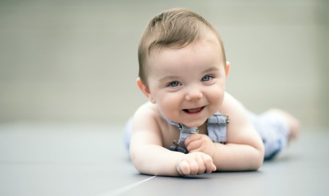 Cute Baby Boy Smiling For Camera Picture