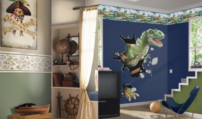 Dinosaurus-Themed-Bedroom Fascinating and Stunning Designs for Children's Bedroom
