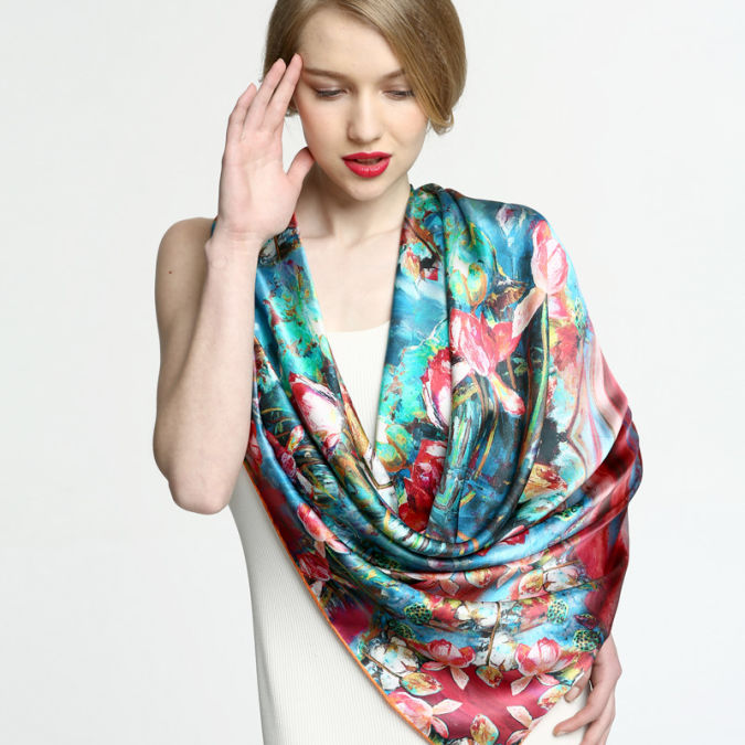 Gem-butterfly-silk-scarf-2013-spring-women-s-mulberry-silk-scarf-quality-gift-box-set A Scarf Can Make Your Face Looks Glowing