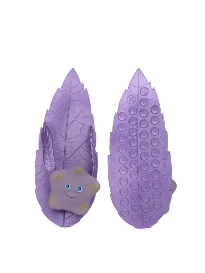 Isabelle Girls Purple Star Fish Flip Flops