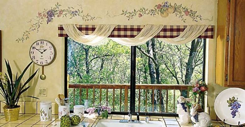Kitchen Decorating Ideas With Grapes Kitchen Window's Curtain For Privacy And Decoration - curtains 189