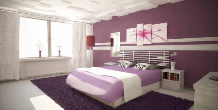 Magnificent Purple Bedroom Daytime