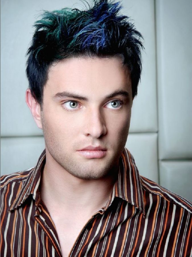 Modern-Men-Hairstyle-with-blue-fringe-966 Hairstyles For Men