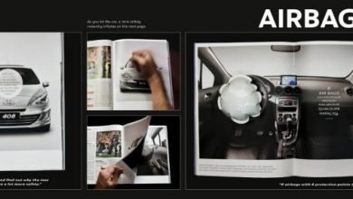 Peugeot airbag Top 10 Most Interactive Car Print Ads - 14