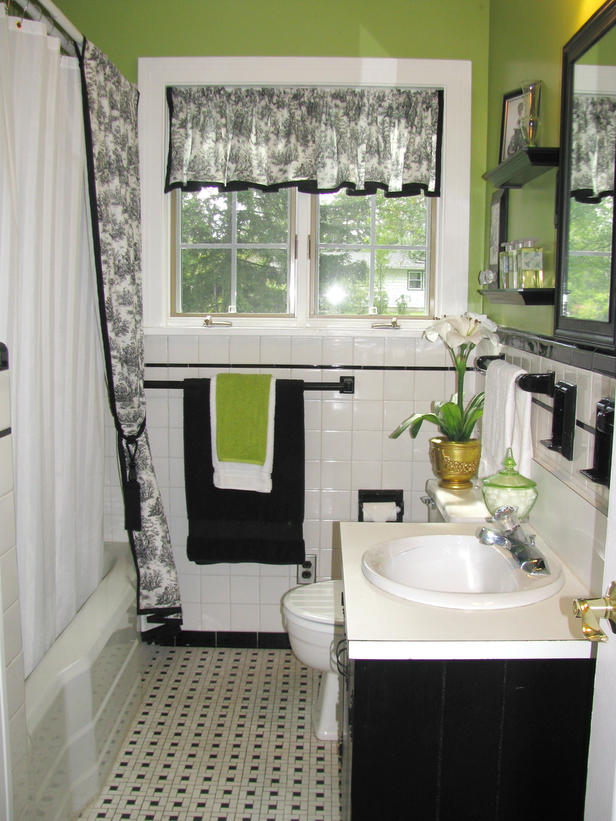 RMS_palmax-green-black-retro-bathroom_s3x4_lg Curtains' Designs For Bathrooms And Showers
