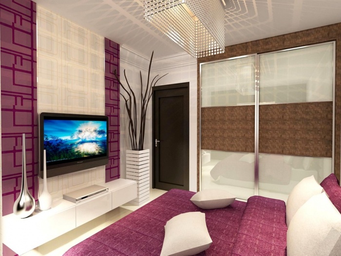 Fabulous and Breathtaking Bedroom Designs 7 TV-in-Bedroom-Ideas-Minimalist-and-Elegant-Bedroom-with-TV-1024x768