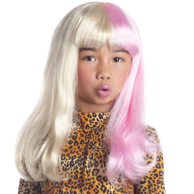 Two-Tone-Diva-Kids-Wig Latest Make Up Art For Kids