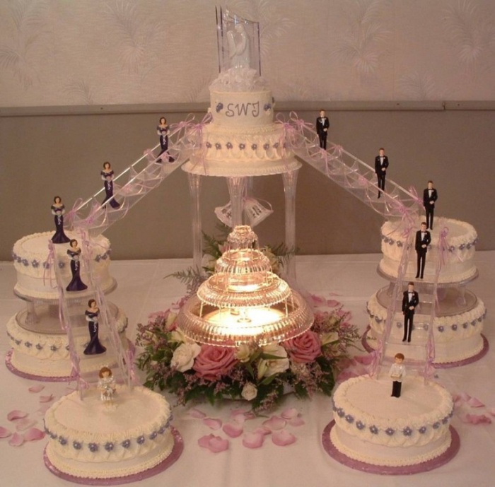 Wonderfull-Wedding-Cakes-Stairs 50 Mouthwatering and Wonderful Wedding Cakes