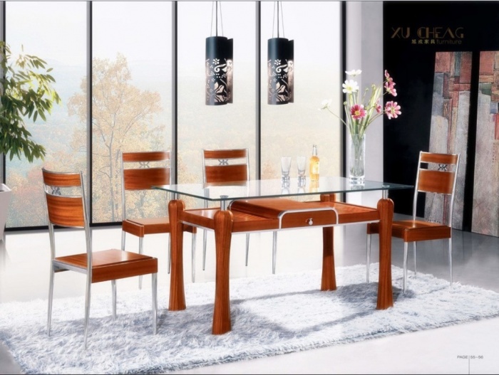 Wood-and-Metal-Dining-Table-Chair