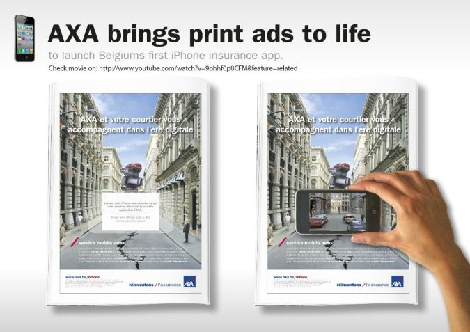 axa brings print ads to life