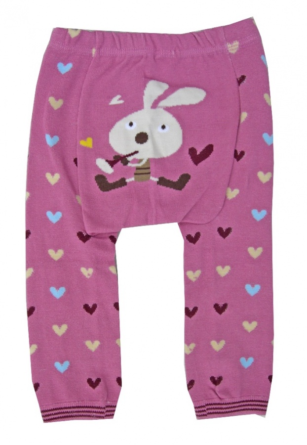 bunny_with_flute_and_hearts_legging_pants_for_kids_girls_baby_original