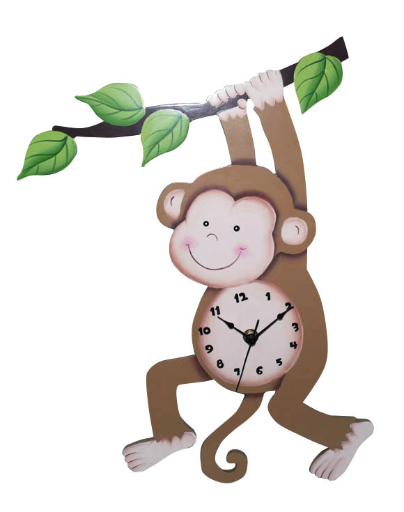 15 Amazing Wall Clocks Will Be Pieces Of Art In Your Home 24 kids furniture Sunny Safari Wall Clock