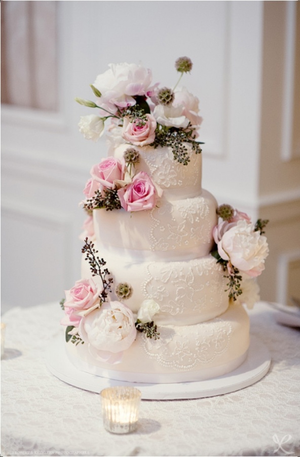 50 Mouthwatering and Wonderful Wedding Cakes 45 lace-wedding-cake